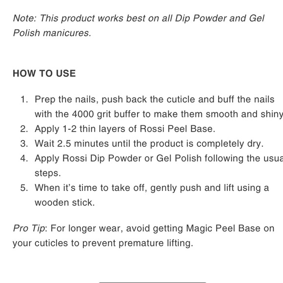 NIB - Rossi Nails - Magic Peel Base - Peelable Base Coat - Picture 7 of 7